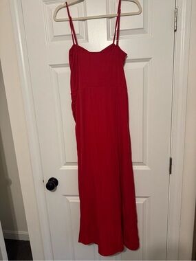 Mi Amore Red Spaghetti-Strap Maxi Dress